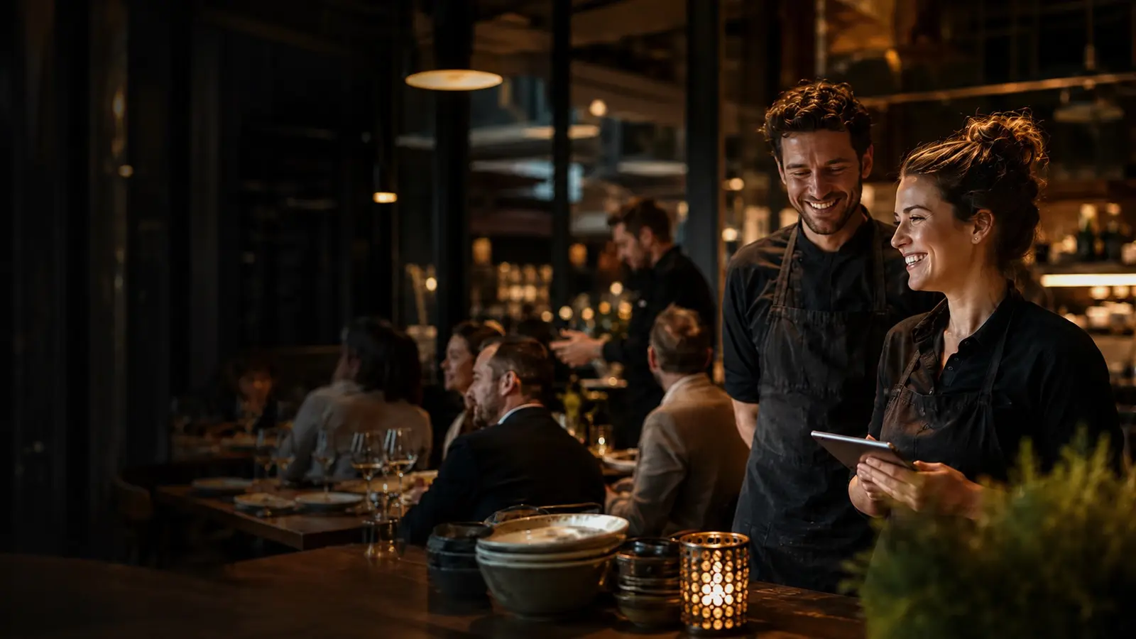 Stimmungsvolles Restaurant-Ambiente